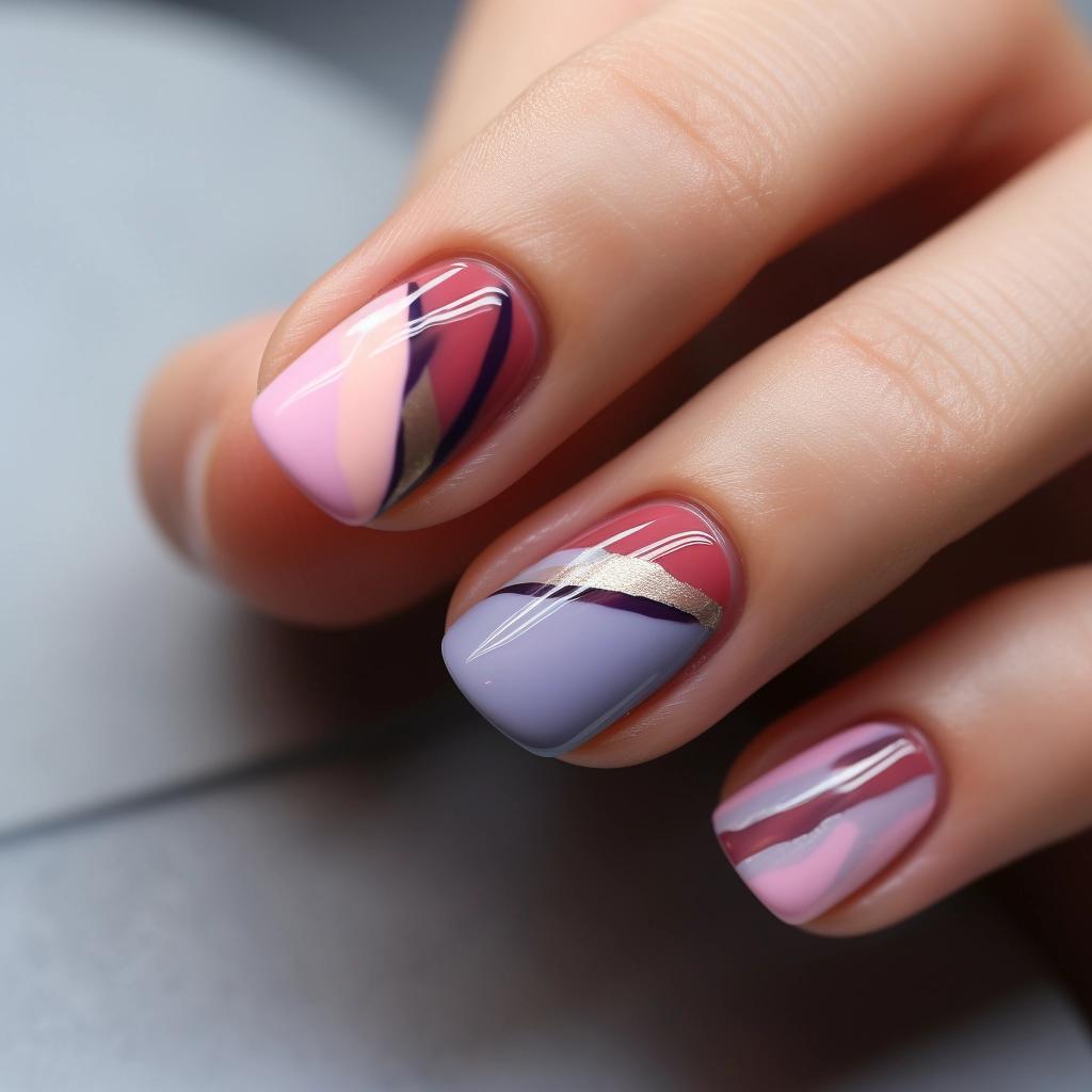 Most Beautiful Nail Designs You Will Love To wear In 2021 : Abstract nail  design