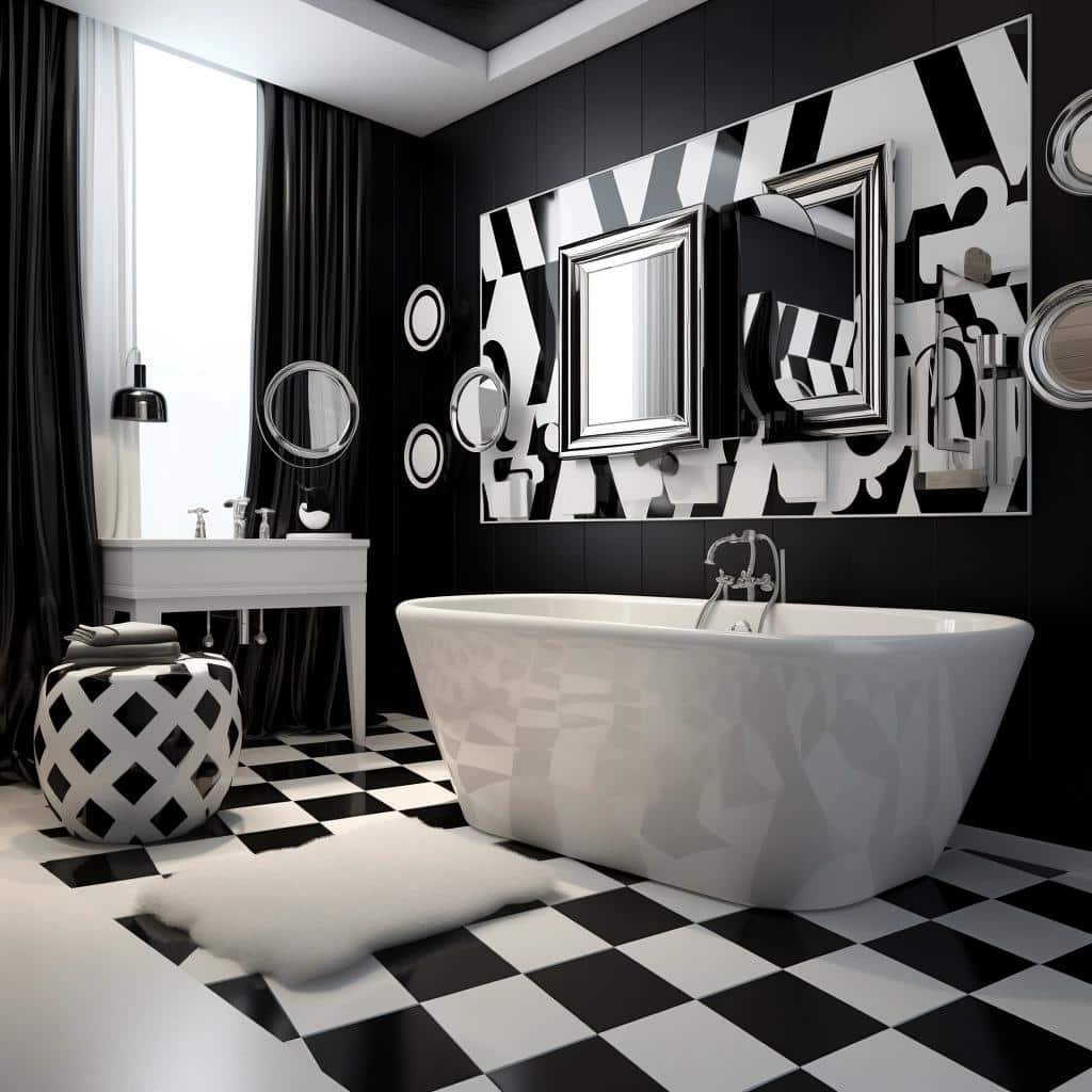 black-and-white-bathroom-wall-decor