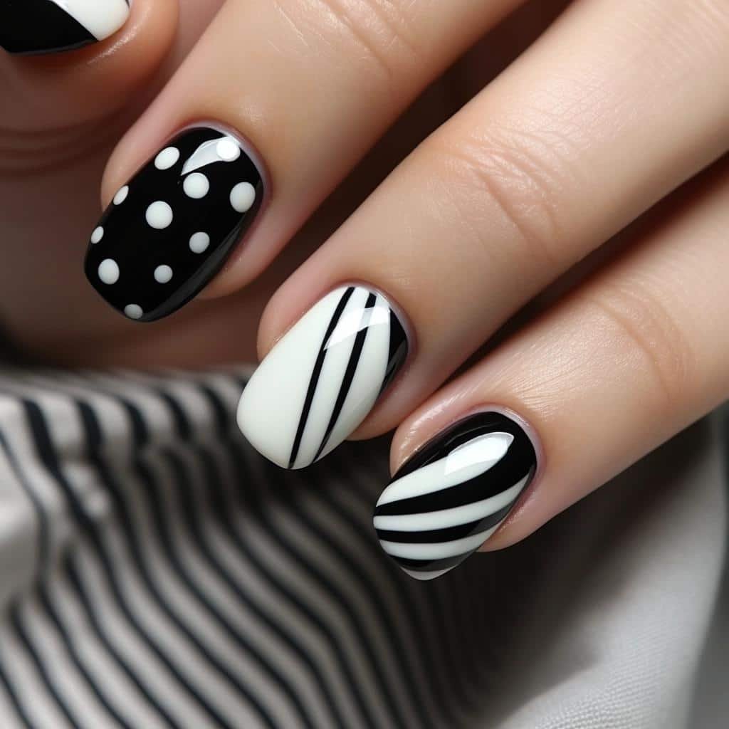 black-and-white-nail-designs