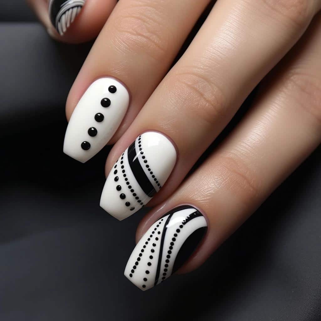 black-and-white-nail-designs