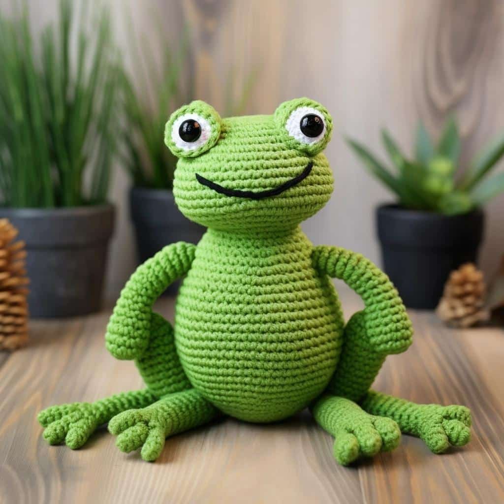 crochet-frog