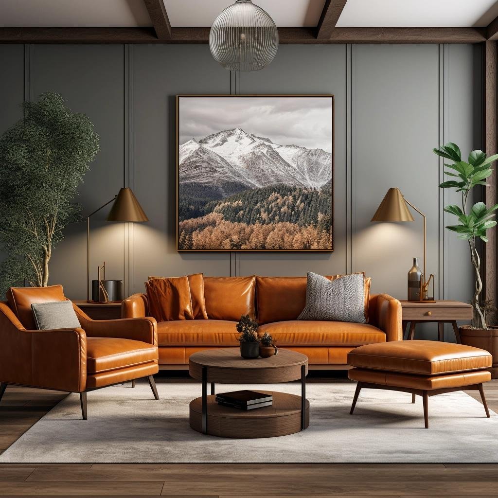 masculine-mid-century-modern-living-room