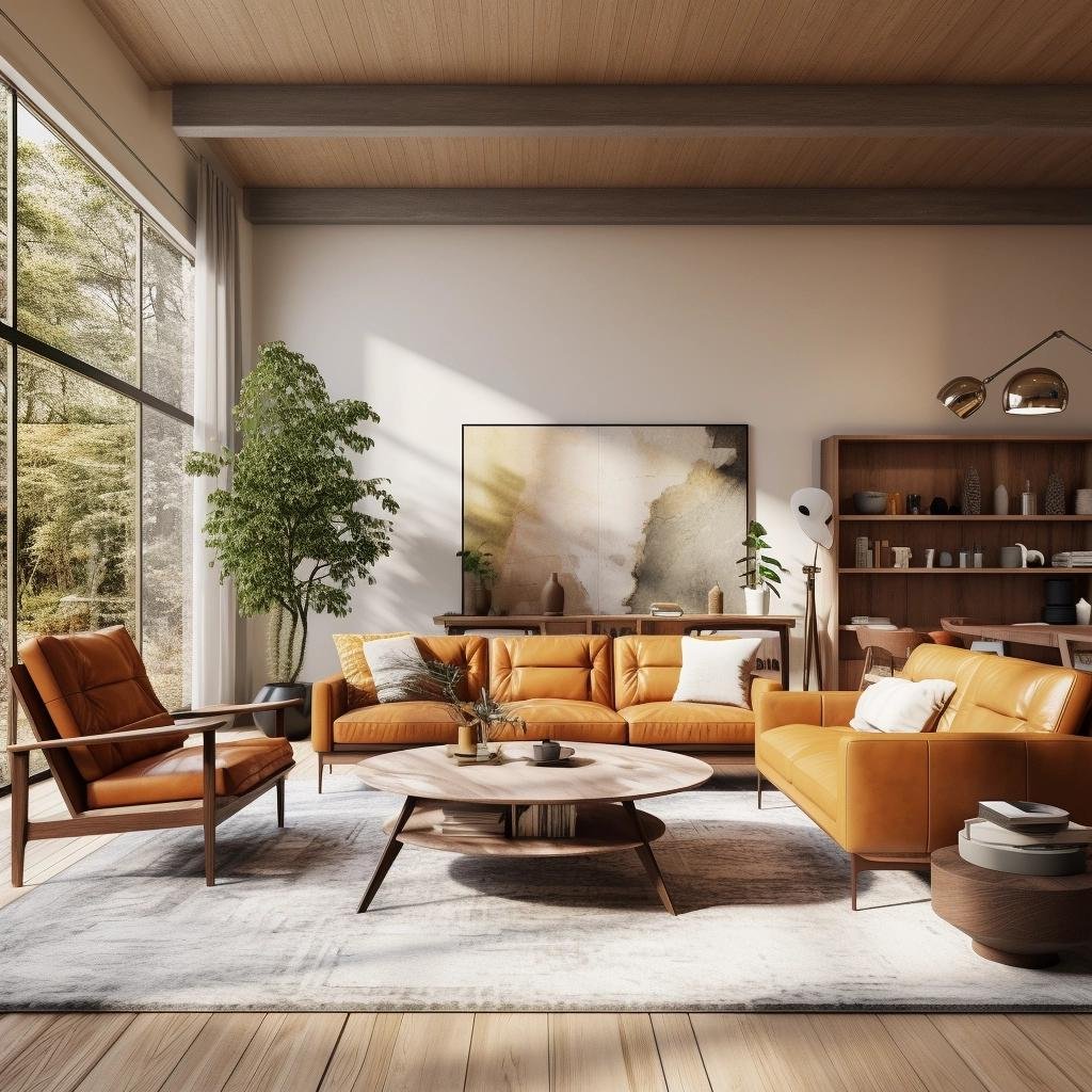 masculine-mid-century-modern-living-room