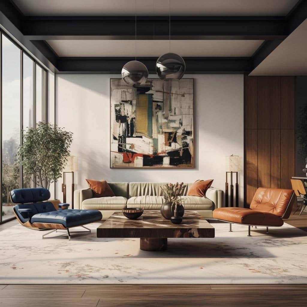 masculine-mid-century-modern-living-room