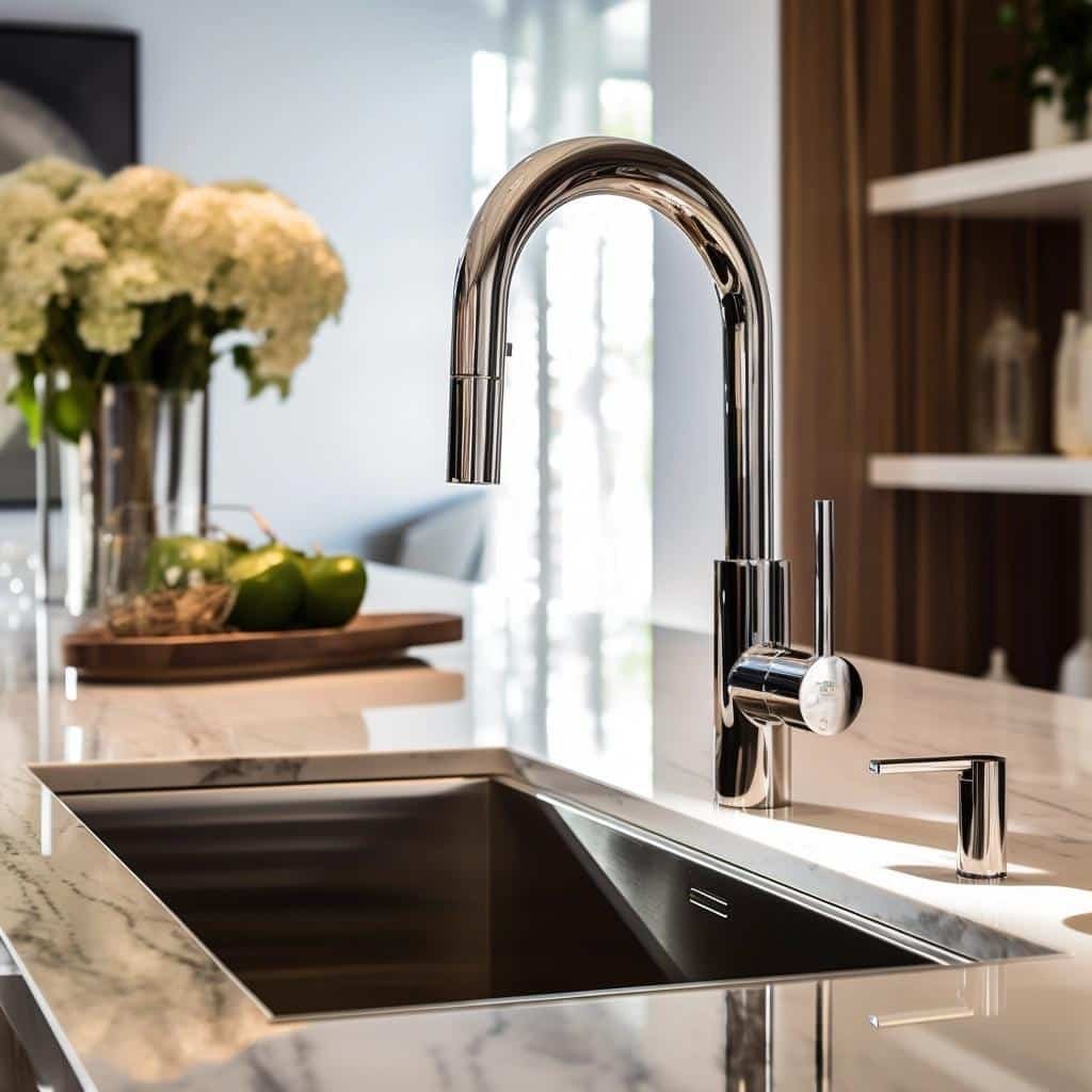 polished-nickel-kitchen-faucets