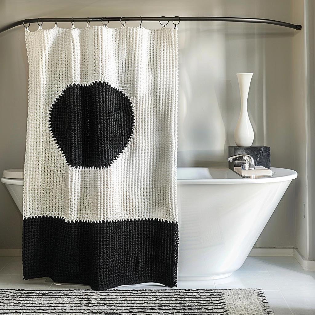 black-and-white-shower-curtain
