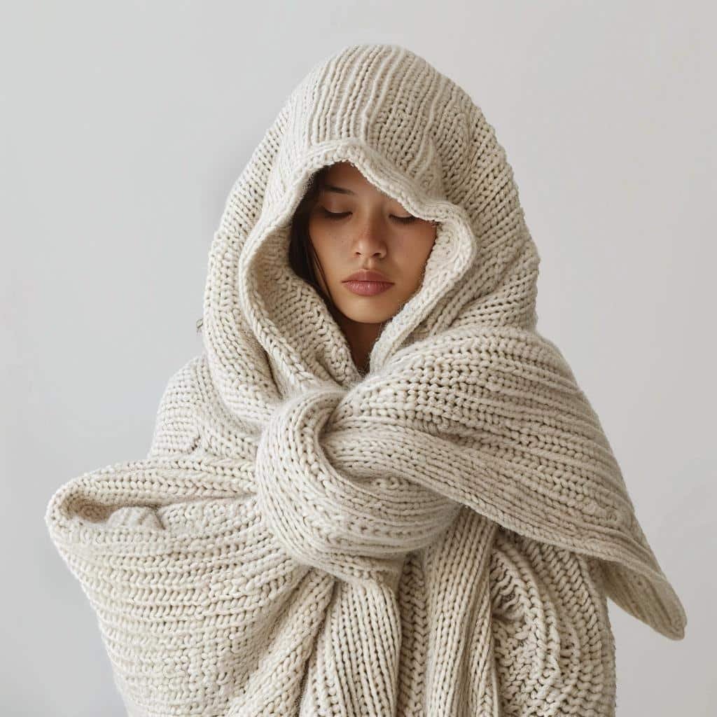 Cozy Up to Warmth: The Ultimate 5-in-1 Wearable Blanket Transforming Winter Wear.