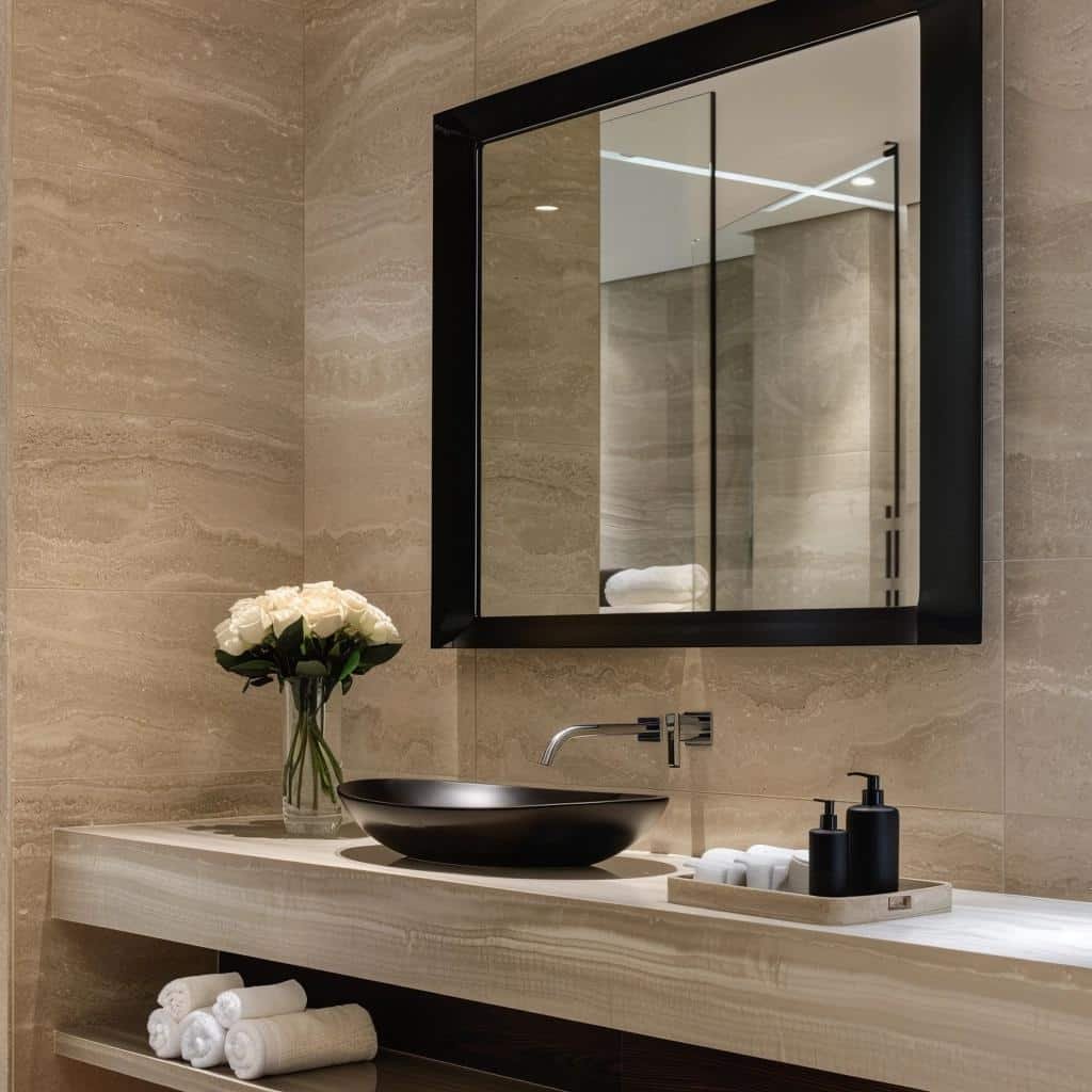 how-to-style-a-bathroom-with-a-black-bathroom-mirror