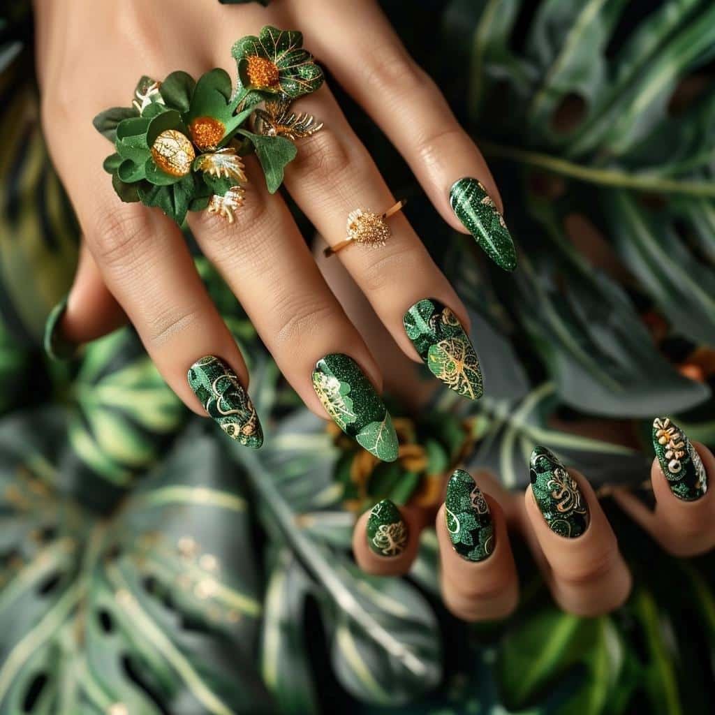 Vibrant and Earthy Green Nail Designs for Every Season