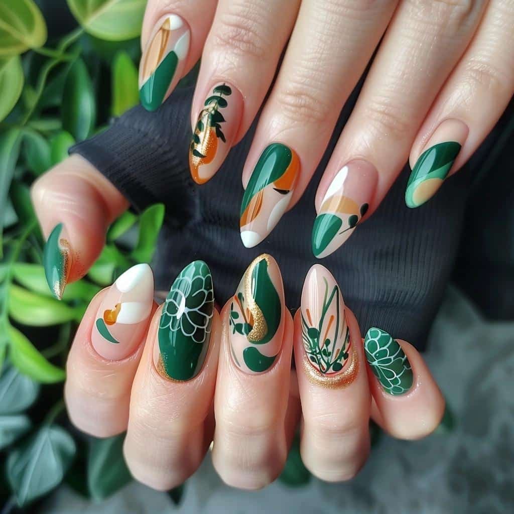 Vibrant and Earthy Green Nail Designs for Every Season