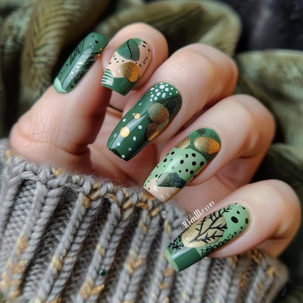 Vibrant and Earthy Green Nail Designs for Every Season