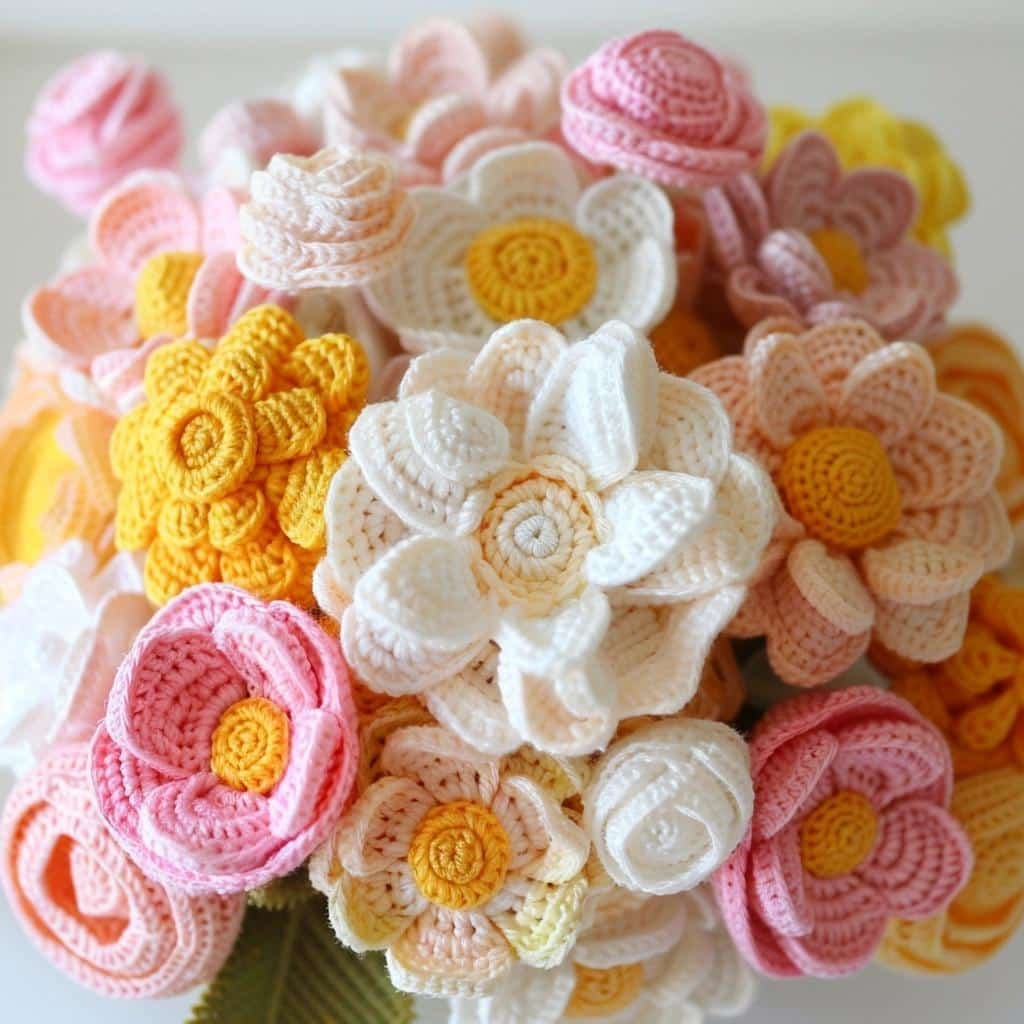 3-easy-crochet-flower-bouquets-for-beginners