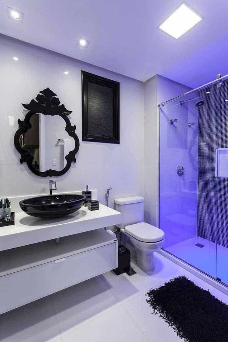 Here, white is the primary color, but black still plays a key role.