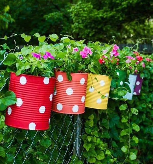 The environment thanks you! Reuse cans as pots; it