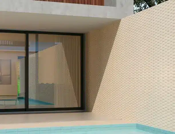 Mescla Garda foi especificado para o muro desta casa – Foto: Ceusa