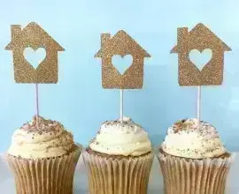 Cupcakes especiais decorados para o chá de casa nova