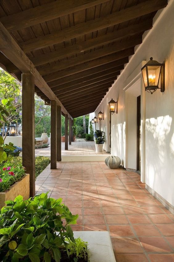 This house shows varied designs for porches, considering size, shape, and material choices.