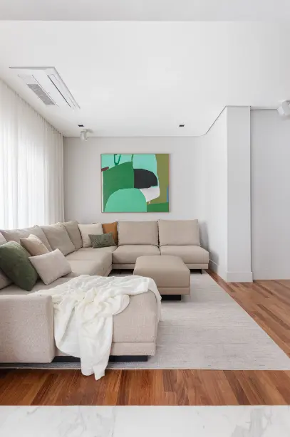 White has always been a classic choice for smaller rooms, providing a sense of spaciousness.
