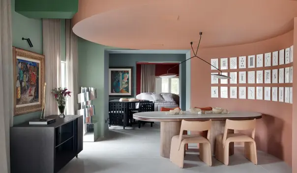 2. Pink Color: green and pink in dull tones for a relaxed and fresh décor. Project: André Carício | Photo: Denilson Machado/CASACOR