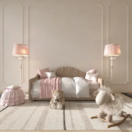 4. For a delicate pink decoration, combine it with beige. This mix looks incredible, especially in baby rooms. Photo: Canva
