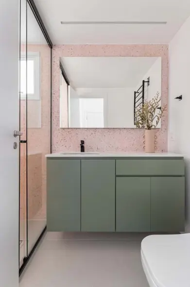 7. Green easily combines with pink, making it ideal for creating a delicate environment with freshness and lightness. Project: Fenda Arquitetura | Photo: Gisele Rampazzo
