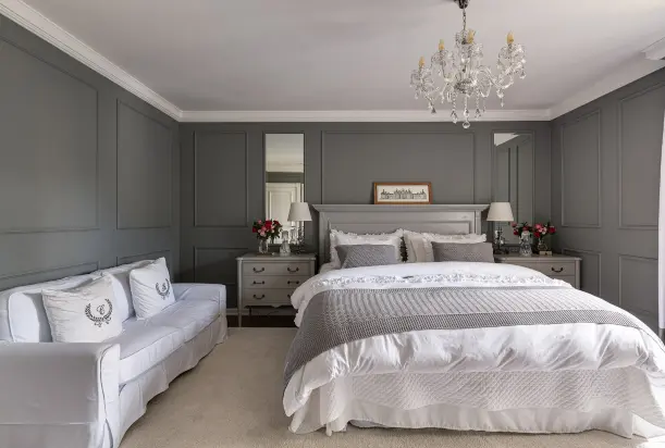 White + light and dark gray tones in a couple