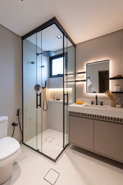 5. Bathroom box: it is essential to ensure adequate ventilation in floor-to-ceiling designs – Project: Patricia Hagobian | Photo: Raul Fonseca