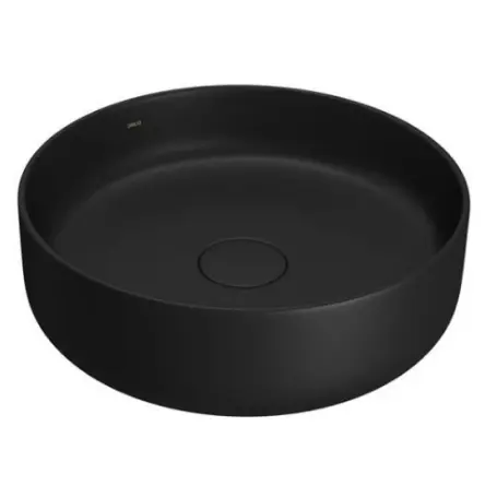 Round Support Sink 40cm Matte Ebony has fine edges and a floating look – Photo: Deca