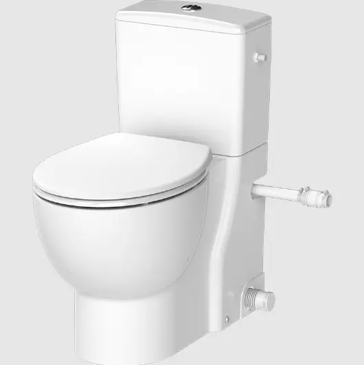 The Saniflush model has a 3/6L tank and a soft-close seat.