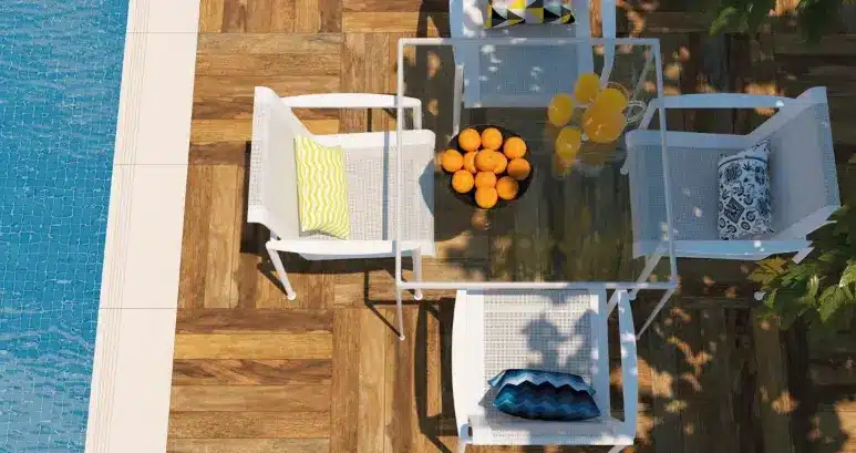 Porcelain color: Native BW DECK HARD has a cozy and rustic look – Photo: Portinari