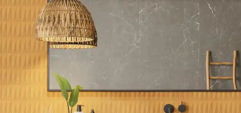 RUBIK Yellow can be specified for barbecues, internal walls, and decorated panels – Photo: Ceusa