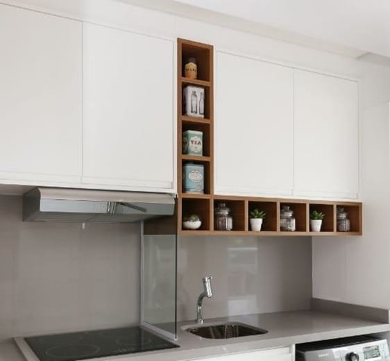 7. The kitchen niches can be the highlight of the place, with a shade that contrasts with the predominant color of the environment. These are smaller, intended for decoration.
