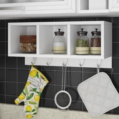 14. The small MDF kitchen niche has the advantage of fitting easily into any space, which is valuable for those without a planned kitchen and want to complement the decor with a functional piece of furniture.