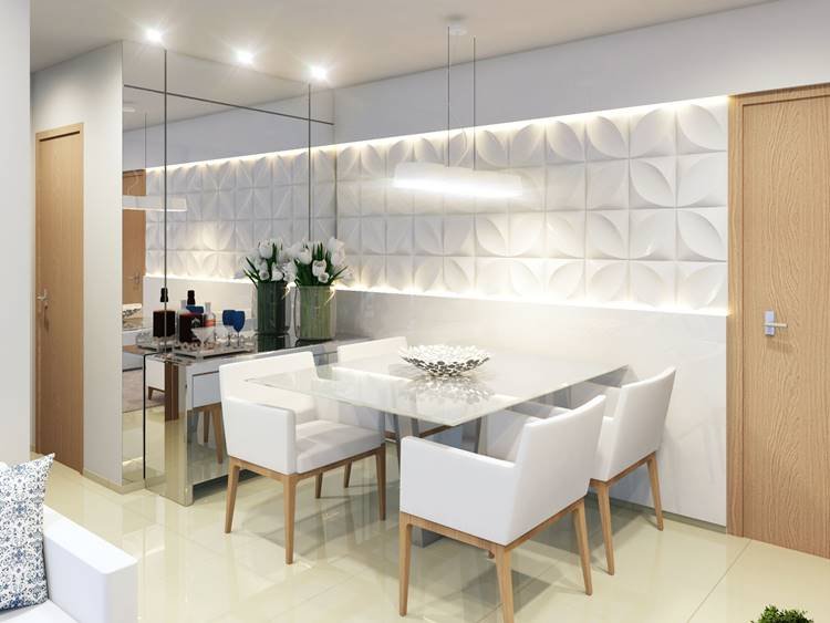 And how about a 3D plaster wall with LED? It will surely make your house more charming and well decorated.