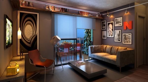 Even in a dark tone, notice how walls in darker tones work well.