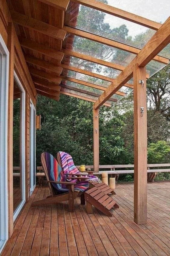 Pergola serves as the base for the resting area and still helps to adorn the pool and its water outlet.