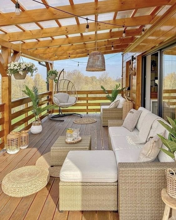 Growing plants both on the pergola and near it is very positive.