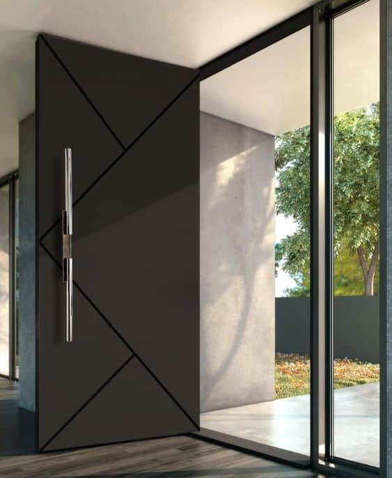 Iron doors decorated to enhance indoor aesthetics.