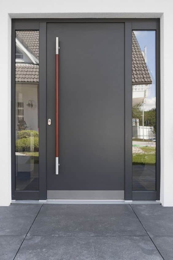 Iron door maintenance involving cleaning and occasional painting.