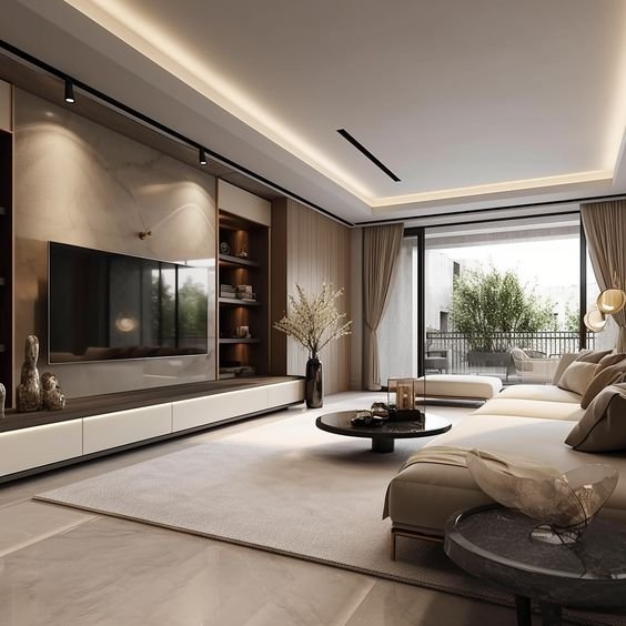 6. Decorating a long room does not mean filling it with furniture. Often the secret may lie in minimalism.