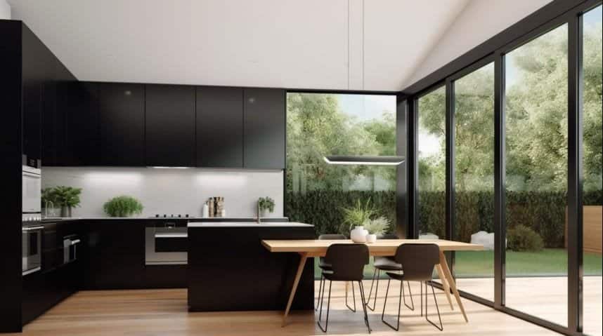 cozinhas modernas pretas