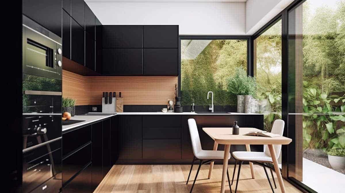 cozinhas modernas pretas