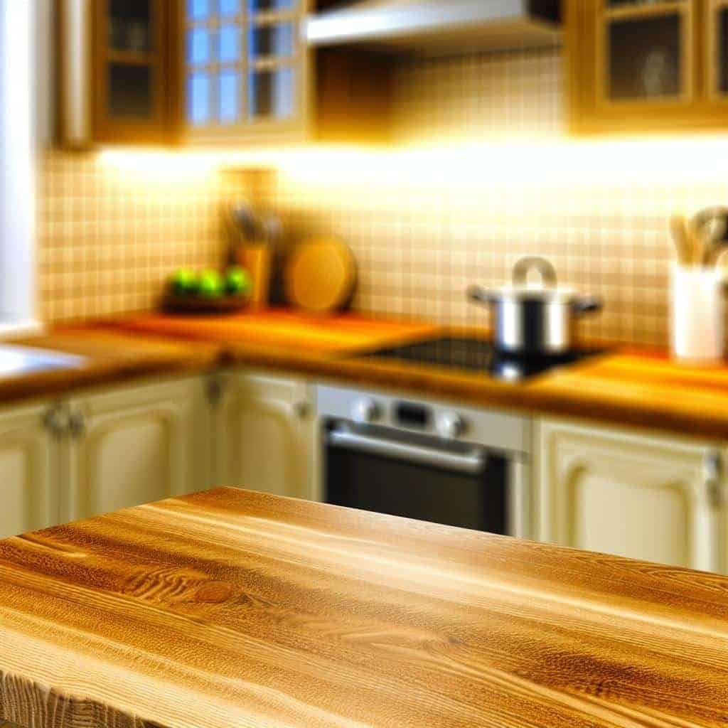 bancada para cozinha de madeira