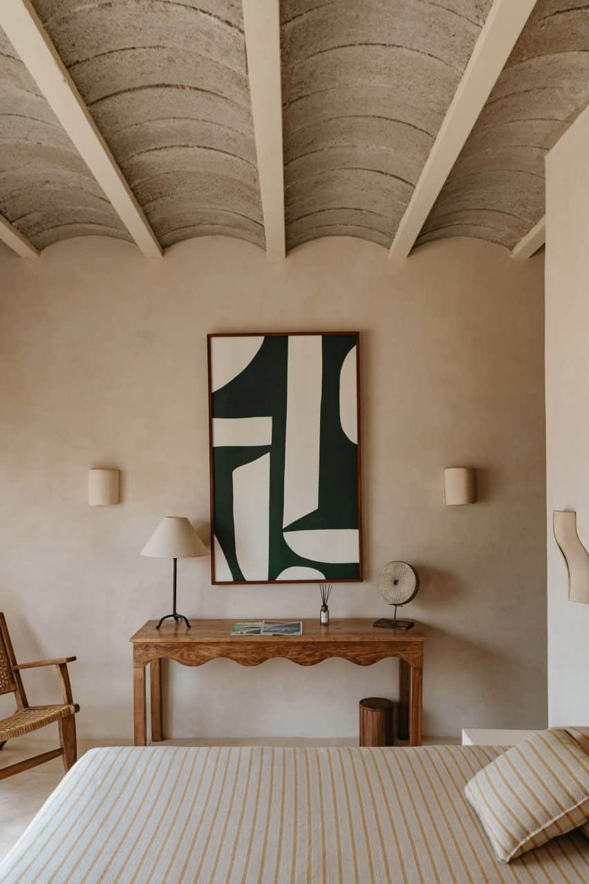 Furniture and textiles were sourced from local artisans