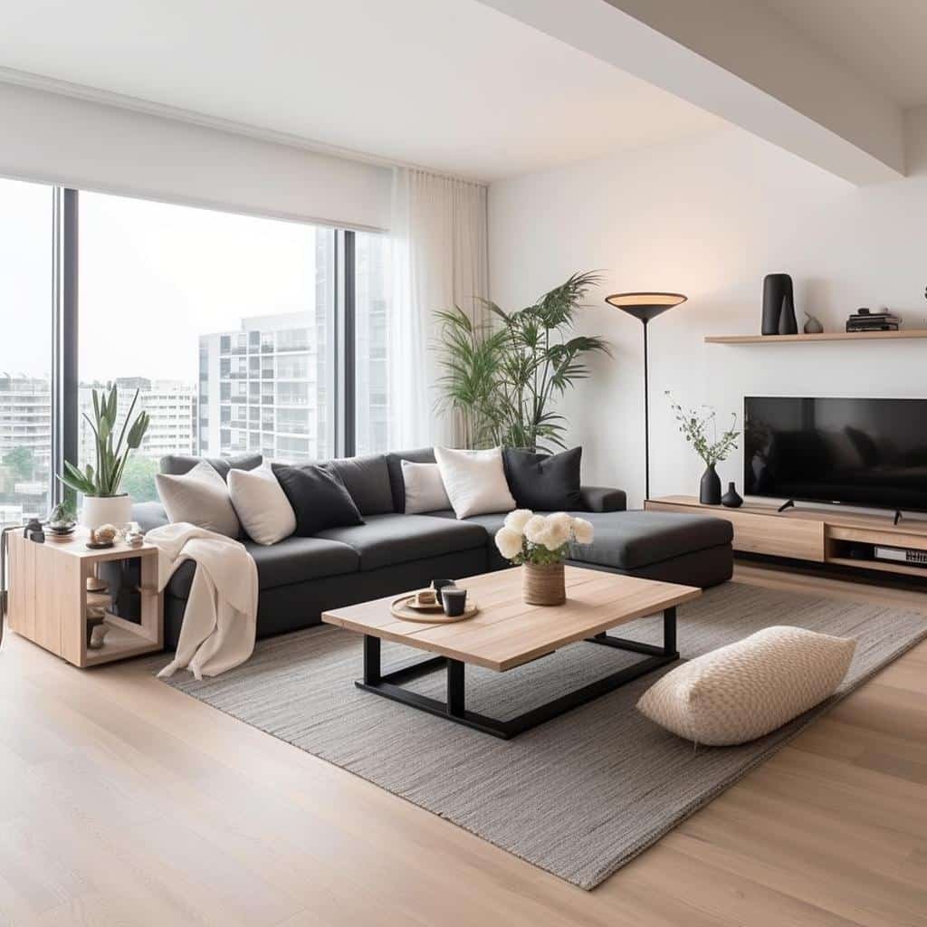 como fazer uma decoracao minimalista na sala
