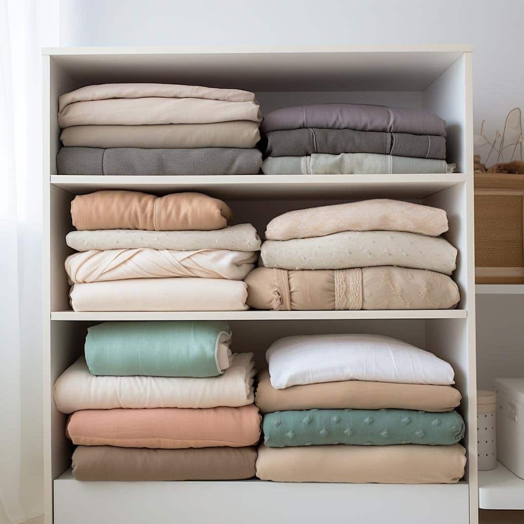 como organizar roupas de cama corretamente