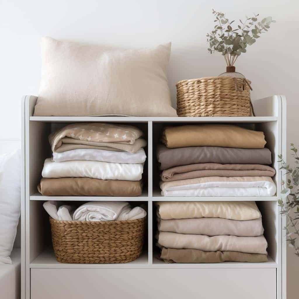 como organizar roupas de cama corretamente