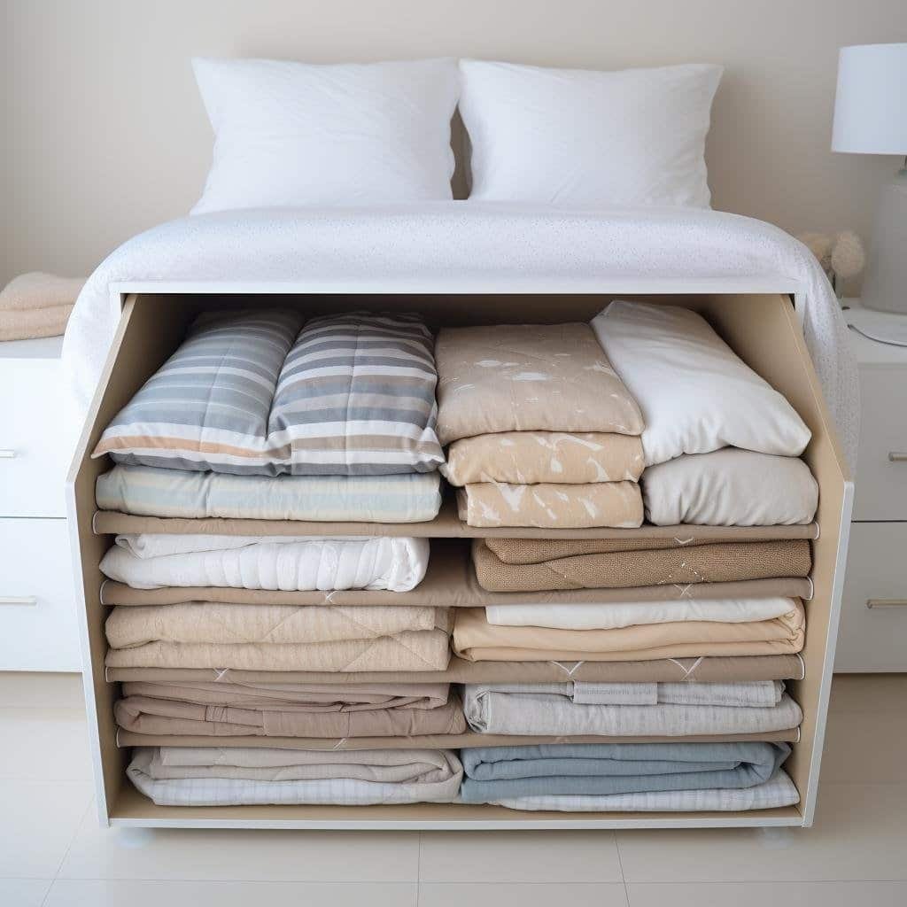 como organizar roupas de cama corretamente