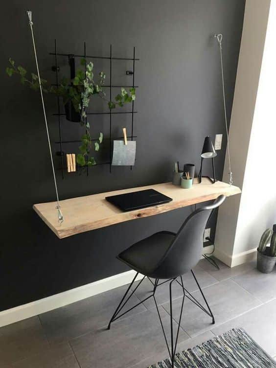 Escrivaninha de madeira simples. DIY Decor Ideias