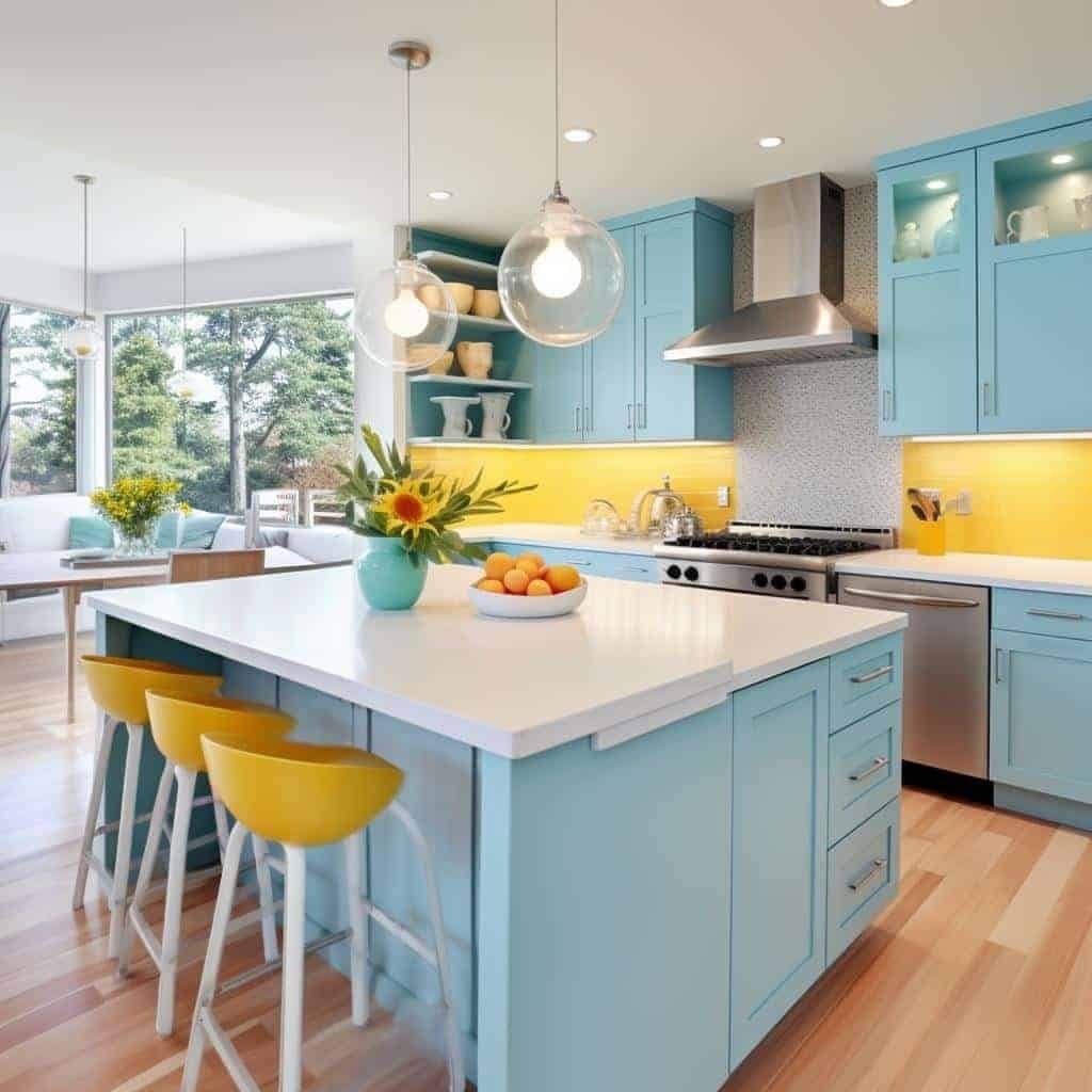ideias de cores para o armario da cozinha